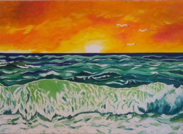Painting titled "Il mare" by Stefka Hristova, Original Artwork, Oil
