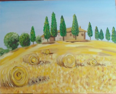 Painting titled "Toscana" by Stefka Hristova, Original Artwork, Oil