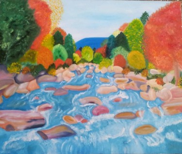 Painting titled "Autunno" by Stefka Hristova, Original Artwork, Oil
