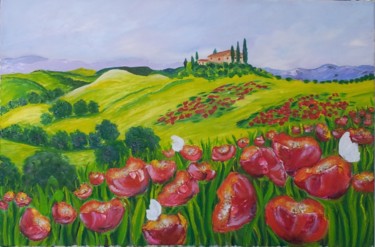 Painting titled "Primavera" by Stefka Hristova, Original Artwork, Oil