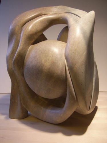 Sculpture intitulée "Graine 3 - face" par Stéphanie Muller, Œuvre d'art originale, Pierre