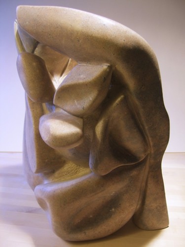 Sculpture intitulée "Graine 3 - Côté 2" par Stéphanie Muller, Œuvre d'art originale, Pierre