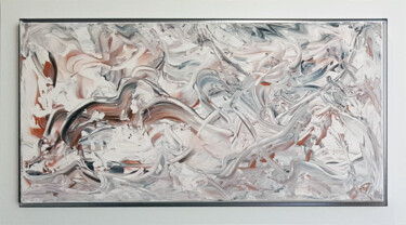 Painting titled "Blizzard" by Stehp, Original Artwork, Acrylic Mounted on Wood Stretcher frame