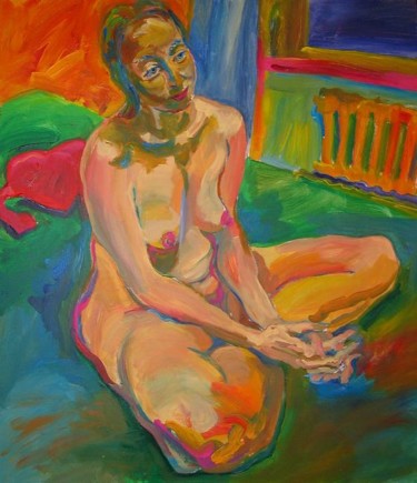 Painting titled "Olga" by Klaus Steigner, Original Artwork, Oil