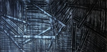 Peinture intitulée "série texture" par Steivan Loundou, Œuvre d'art originale, Acrylique Monté sur Châssis en bois