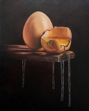 Peinture intitulée "Les petits œufs for…" par Steivan Loundou, Œuvre d'art originale, Huile Monté sur Châssis en bois