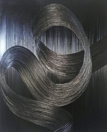 Malerei mit dem Titel "tableau contemporai…" von Steivan Loundou, Original-Kunstwerk, Öl Auf Keilrahmen aus Holz montiert