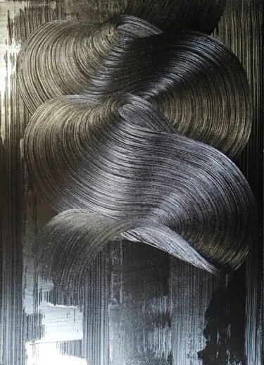 Malarstwo zatytułowany „Tableau contemporai…” autorstwa Steivan Loundou, Oryginalna praca, Olej Zamontowany na Drewniana ram…