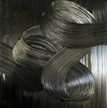 Peinture intitulée "Tableau abstrait à…" par Steivan Loundou, Œuvre d'art originale, Huile Monté sur Châssis en bois