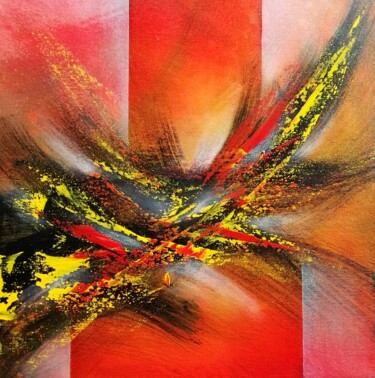 Картина под названием "abstrait peinture t…" - Steivan Loundou, Подлинное произведение искусства, Масло Установлен на Деревя…