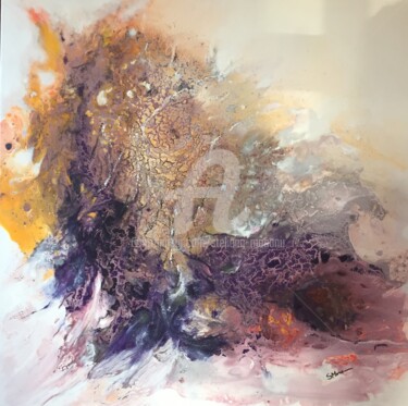Peinture intitulée "Immersion cosmique" par Steliana Mocanu, Œuvre d'art originale, Huile