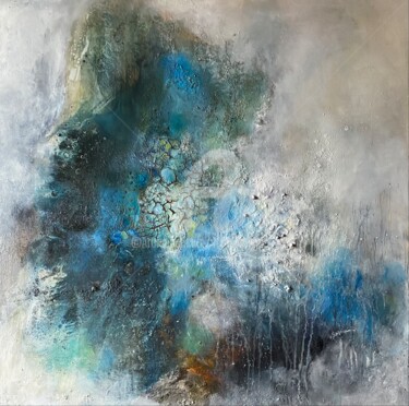 Painting titled "Blue symphony" by Steliana Mocanu, Original Artwork, Oil