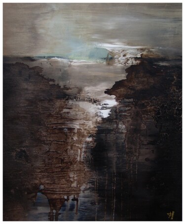 Painting titled "CLAIR-OBSCUR 23.10.…" by Stella De Belligny, Original Artwork, Pigments Mounted on Wood Stretcher frame
