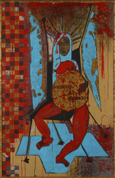 绘画 标题为“Serie "Des Vierges"…” 由Stella De La Cruz, 原创艺术品, 油 安装在木板上