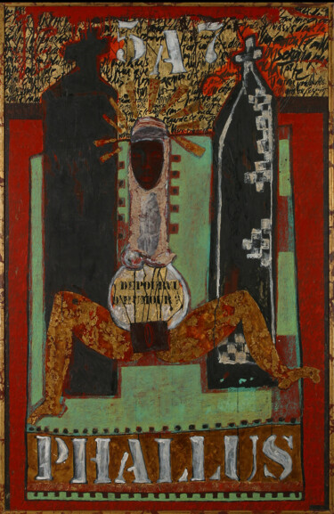 Malerei mit dem Titel "Serie des Vierges -…" von Stella De La Cruz, Original-Kunstwerk, Öl Auf Andere starre Platte montiert