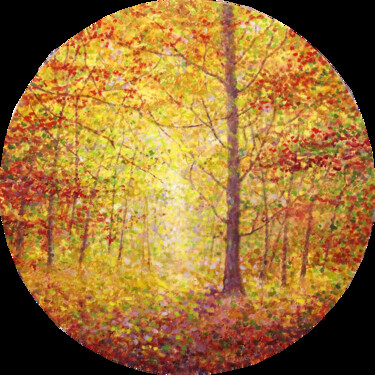 Картина под названием "Autumn Moments" - Stella Dunkley, Подлинное произведение искусства, Акрил Установлен на Деревянная ра…