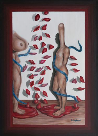 Картина под названием "<<The obsession wit…" - Stella Giagkouli, Подлинное произведение искусства, Масло