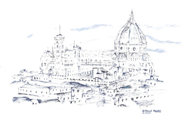 Dibujo titulada "Florence" por Stella Polare, Obra de arte original, Tinta