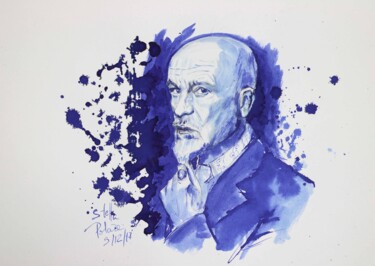 Painting titled "John Malkovic 10 De…" by Stella Polare, Original Artwork, Ink