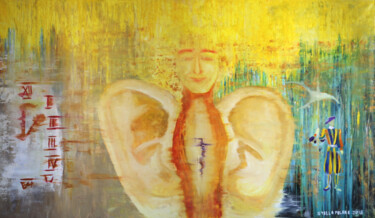 Картина под названием "Flight" - Stella Polare, Подлинное произведение искусства, Масло