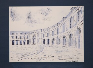 Disegno intitolato "Versailles_Ecuries" da Stella Polare, Opera d'arte originale, Inchiostro