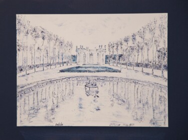 Zeichnungen mit dem Titel "Pavillon-Francais" von Stella Polare, Original-Kunstwerk, Tinte