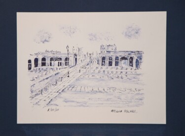 Drawing titled "Versailles_Place-du…" by Stella Polare, Original Artwork, Ink