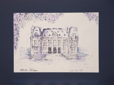 Dibujo titulada "Mairie-de-Versailles" por Stella Polare, Obra de arte original, Tinta