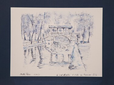 Zeichnungen mit dem Titel "Lille_Pont_Napoleon" von Stella Polare, Original-Kunstwerk, Tinte