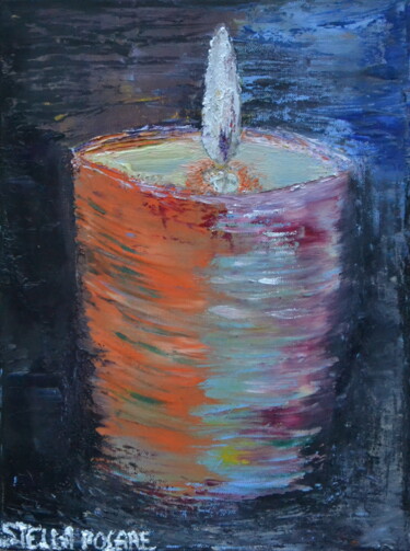 Painting titled "Espoir" by Stella Polare, Original Artwork, Oil