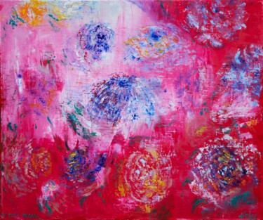 Schilderij getiteld "Waltz of flowers" door Stella Polare, Origineel Kunstwerk, Olie