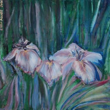 Painting titled "Iris" by Stella Polare, Original Artwork, Oil