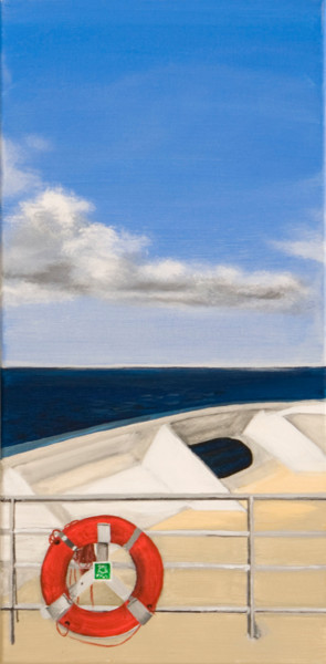 Painting titled "Crew Deck #2" by Stella Blau, Original Artwork, Acrylic