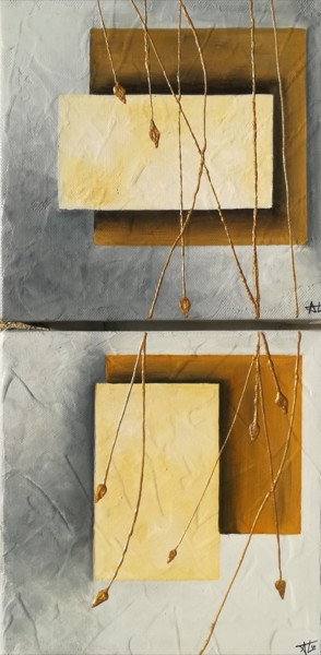 Painting titled "Diptyque: Alliance" by Lydia Piazzini, Original Artwork, Oil