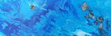 Malerei mit dem Titel "Aqua" von Lydia Piazzini, Original-Kunstwerk, Acryl