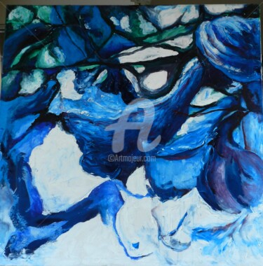 Pintura intitulada "Jacaranda" por Stella Maris Cristobo, Obras de arte originais, Óleo