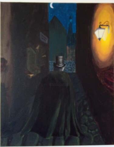 Картина под названием "Mr. Holmes" - Stellaria, Подлинное произведение искусства, Акрил Установлен на Деревянная рама для но…