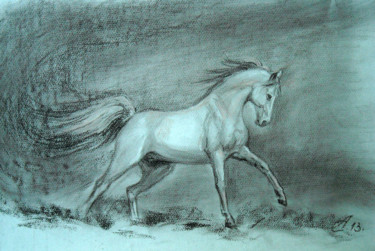 Drawing titled "Ветер пустыни" by Andrei Semenov, Original Artwork, Pastel