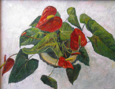 Painting titled "Мужское счастье" by Andrei Semenov, Original Artwork, Oil