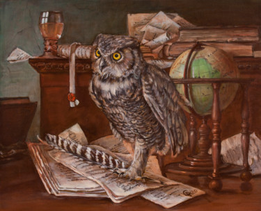 Картина под названием "Философ" - Андрей Семенов, Подлинное произведение искусства, Масло
