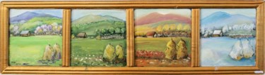 Painting titled "Seasons" by Steluta Dumitrescu Zelici, Original Artwork