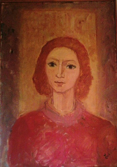 Painting titled "autoportret" by Steluta Dumitrescu Zelici, Original Artwork