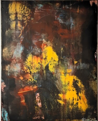Painting titled "Chaos" by Stéphane Droit, Original Artwork, Acrylic Mounted on Wood Stretcher frame