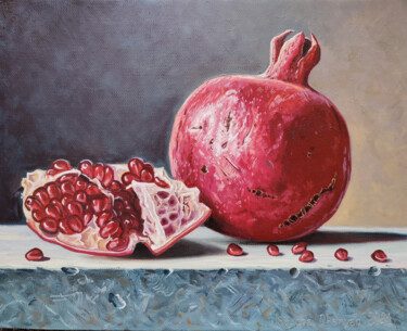 Painting titled "Harvest Jewel" by Stepan Ohanyan, Original Artwork, Oil Mounted on Wood Stretcher frame