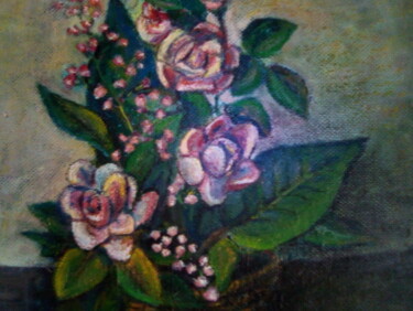 Картина под названием "Розы" - Степан Шипков, Подлинное произведение искусства, Масло