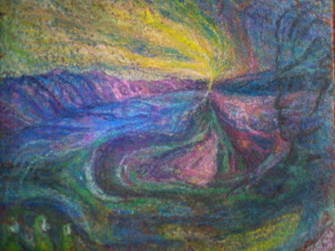 Картина под названием "Дух озера Титикака.…" - Степан Шипков, Подлинное произведение искусства, Пастель