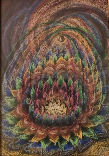 Картина под названием "Тысячелепестковый л…" - Степан Шипков, Подлинное произведение искусства, Пастель