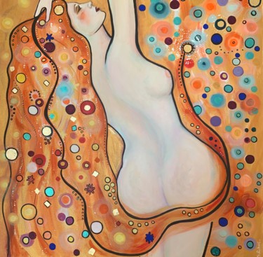 Peinture intitulée "Galatée / déesse My…" par Stephanie Ribot, Œuvre d'art originale, Acrylique