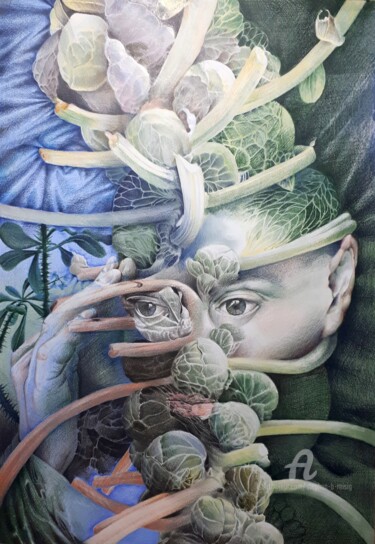 Рисунок под названием "Suffocating Sustain…" - Stephan B. Reisig, Подлинное произведение искусства, Карандаш