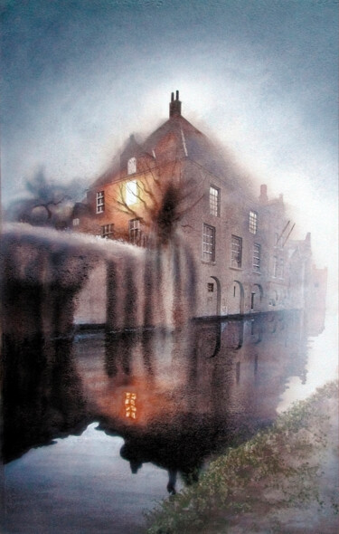 Peinture intitulée "Bruges…" par Stéphan Swolfs, Œuvre d'art originale, Autre